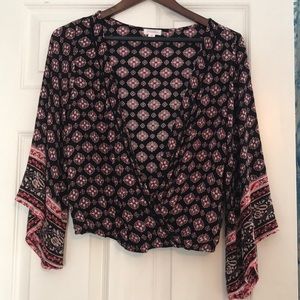 Bohemian chic summer flow long sleeve blouse